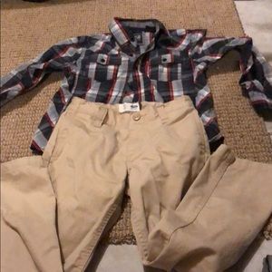 Boys size 7 dress outfit pants and shirt.